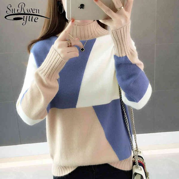 autumn loose knitted women sweaters long sleeve turtleneck casual elegant soft women fashion women clothing 5771 50 210417, White;black
autumn loose knitted women sweaters long sleeve turtleneck casual elegant soft women fashion women clothing 5771 50 210417, White;black