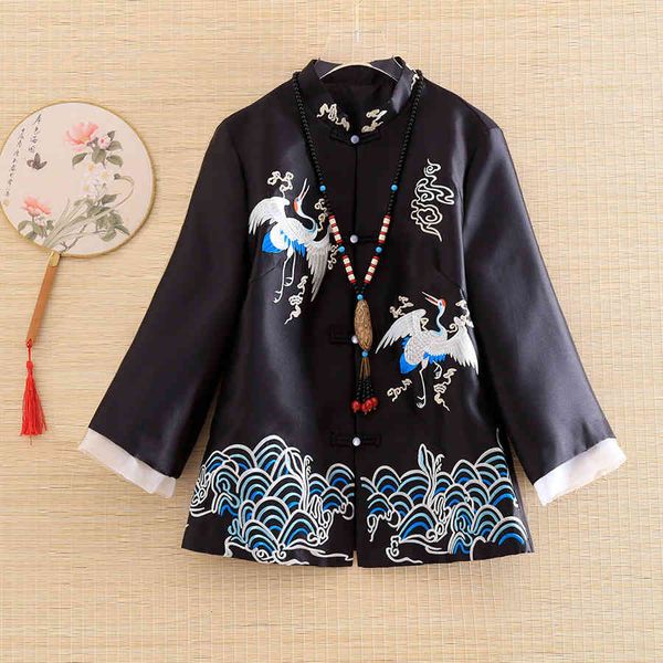 dress embro mill autumn women jacket chinese style retro embroidery crane propitious cloud elegant loose lady coat female s-2xl, Black;gray
dress embro mill autumn women jacket chinese style retro embroidery crane propitious cloud elegant loose lady coat female s-2xl, Black;gray