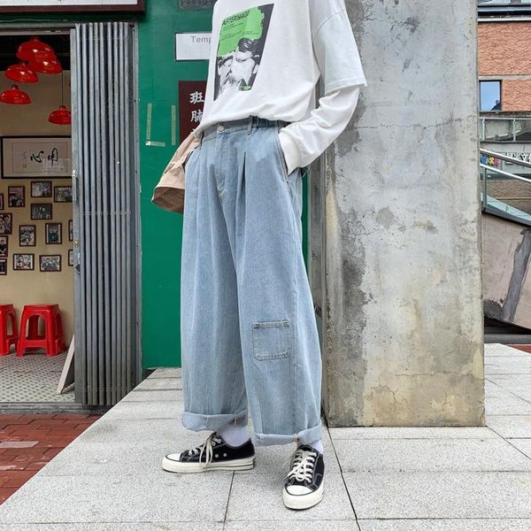 men's jeans wide leg mens ripped for hombre homme loose korean straight overalls simple casual pants hip hop streetwear denim, Blue
men's jeans wide leg mens ripped for hombre homme loose korean straight overalls simple casual pants hip hop streetwear denim, Blue