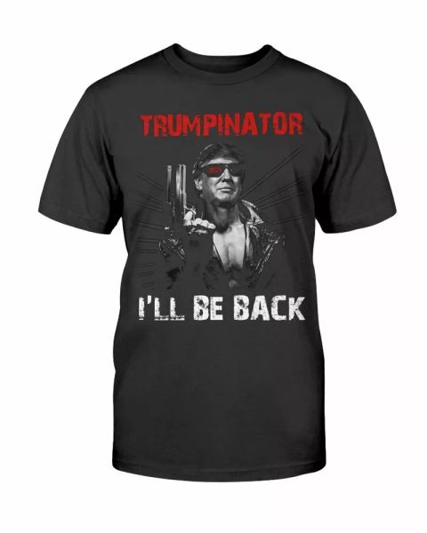 president donald trump 2024 election t-shirt funny trumpinator i'll be back tee, White;black
president donald trump 2024 election t-shirt funny trumpinator i'll be back tee, White;black