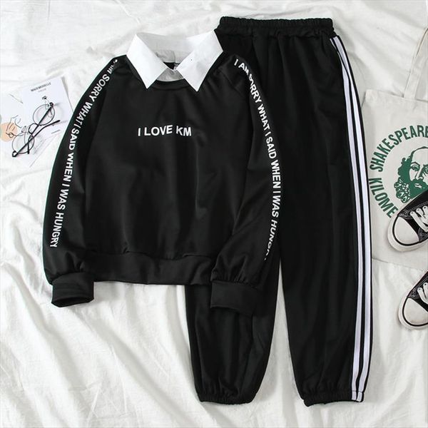 2pcs set outfits long sleeve womens pants hoodies sweatshirt casual loose sports sweat suit student tracksuits, White
2pcs set outfits long sleeve womens pants hoodies sweatshirt casual loose sports sweat suit student tracksuits, White