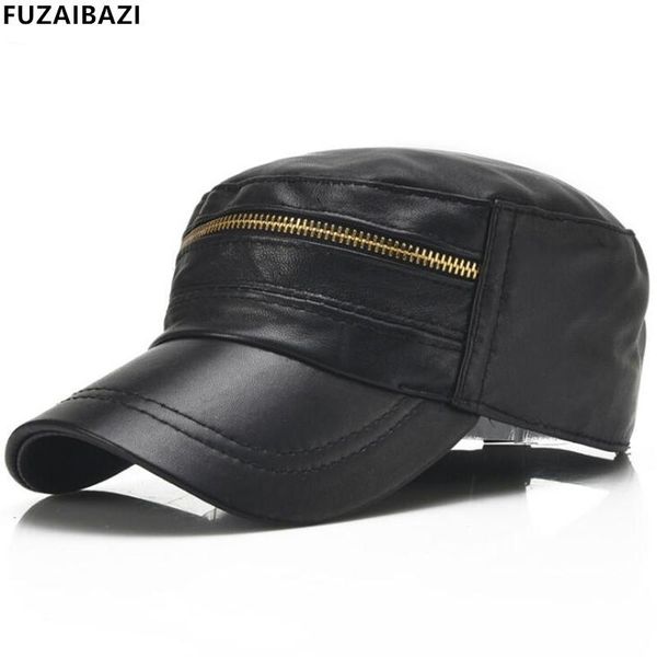 wide brim hats fuzaibazi adjustable size genuine leather hat spring autumn fashion sheepskin military for men thin leisure flat cap, Blue;gray
wide brim hats fuzaibazi adjustable size genuine leather hat spring autumn fashion sheepskin military for men thin leisure flat cap, Blue;gray