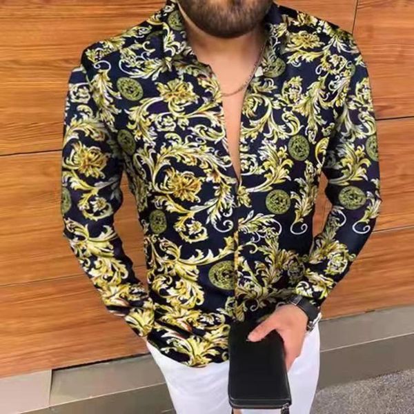 men's casual shirts europe and america business shirt with long sleeves autumn turn-down collar streetwear fashion together print, White;black
men's casual shirts europe and america business shirt with long sleeves autumn turn-down collar streetwear fashion together print, White;black