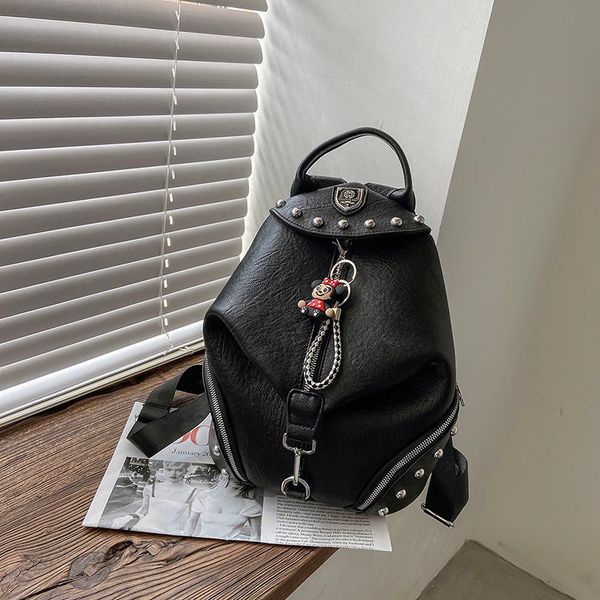 korean style trendy rivet bag 2021 new thick pu leather backpack womens large capacity travel backpack college students bag
korean style trendy rivet bag 2021 new thick pu leather backpack womens large capacity travel backpack college students bag