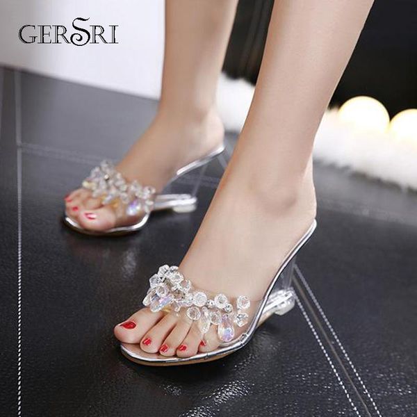 slippers gersri summer women fashion party shoes peep toe transparent rhinestone high heels 8.5cm slides female, Black
slippers gersri summer women fashion party shoes peep toe transparent rhinestone high heels 8.5cm slides female, Black