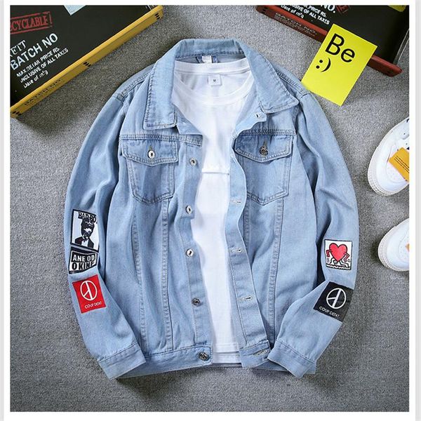 men's jackets 2021 spring and autumn fashion loose denim jacket printed, Black;brown
men's jackets 2021 spring and autumn fashion loose denim jacket printed, Black;brown