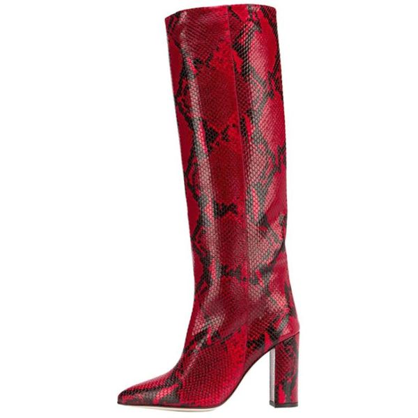 boots faux leather snake knee women fashion print thick heel winter shoes woman yellow beige red high, Black
boots faux leather snake knee women fashion print thick heel winter shoes woman yellow beige red high, Black