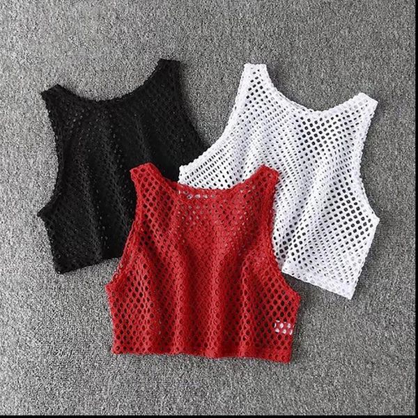 womens cami women sleeveless mesh crop fashion transparent tank and vests female loose casual short, White
womens cami women sleeveless mesh crop fashion transparent tank and vests female loose casual short, White