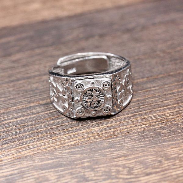 cluster rings real 925 sterling silver ring hand carved men's blessing opening widened handmade, Golden;silver
cluster rings real 925 sterling silver ring hand carved men's blessing opening widened handmade, Golden;silver