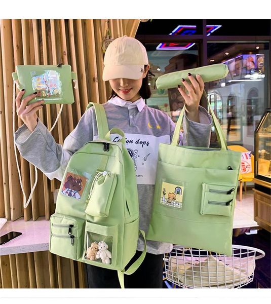 backpack 4 psc/set multi-pocket nylon children's women boy for lapportfolio schoolbag 5 grade girl with pencil cases
backpack 4 psc/set multi-pocket nylon children's women boy for lapportfolio schoolbag 5 grade girl with pencil cases