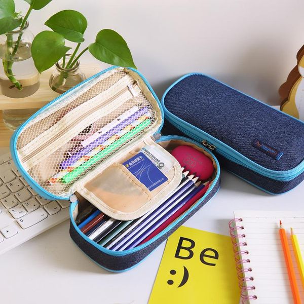 pencil bags creative multifunctional canvas case denim fabric for student stationery school supplies kids gift
pencil bags creative multifunctional canvas case denim fabric for student stationery school supplies kids gift