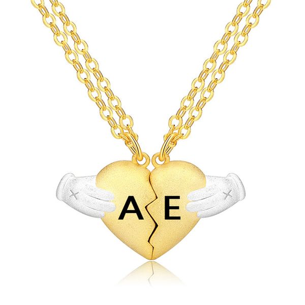 2pcs/set friendship chain necklace magnetic clasps heart lock key pendant necklace for mother and daughter jewelry gift, Silver 
2pcs/set friendship chain necklace magnetic clasps heart lock key pendant necklace for mother and daughter jewelry gift, Silver