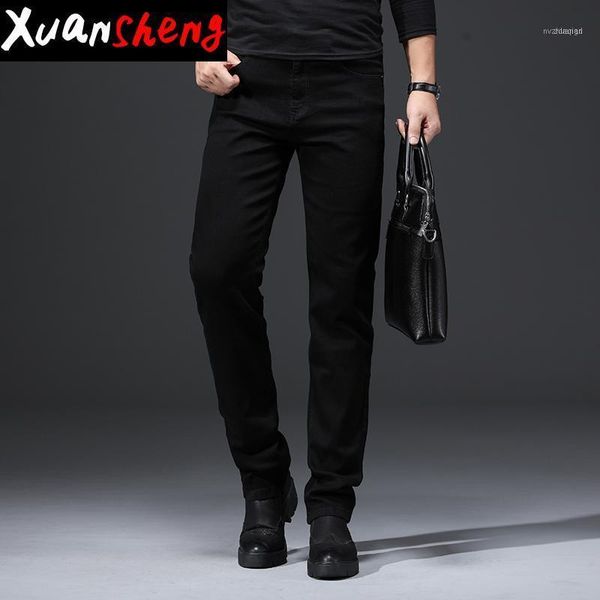 men's jeans xuan sheng pure black 2021 autumn and winter thick classic straight stretch casual streetwear jeans1, Blue
men's jeans xuan sheng pure black 2021 autumn and winter thick classic straight stretch casual streetwear jeans1, Blue