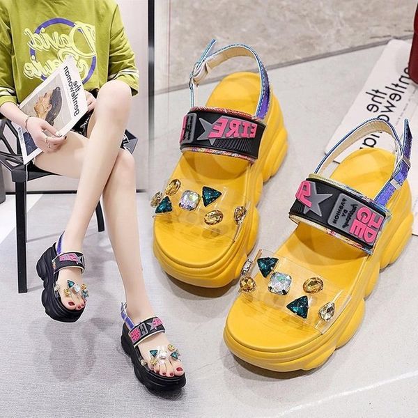 dress shoes 2021 flat platform woman chunky sandals female buckle strap thick bottom high heels fashion summer crystal women, Black
dress shoes 2021 flat platform woman chunky sandals female buckle strap thick bottom high heels fashion summer crystal women, Black
