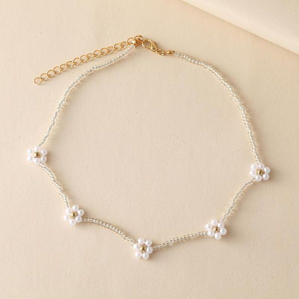 chokers fltmrh handmade beaded clavicle chain creative personality simple rice bead daisy necklace small flower female, Golden;silver
chokers fltmrh handmade beaded clavicle chain creative personality simple rice bead daisy necklace small flower female, Golden;silver
