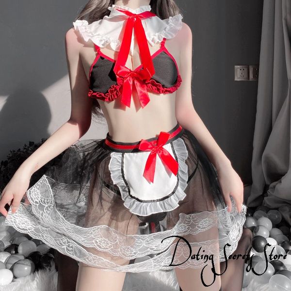 costumes backless lace women maid uniform chiffon see through cosplay costumes cute lovely perspective tempatation bra set sweet n, Black
costumes backless lace women maid uniform chiffon see through cosplay costumes cute lovely perspective tempatation bra set sweet n, Black