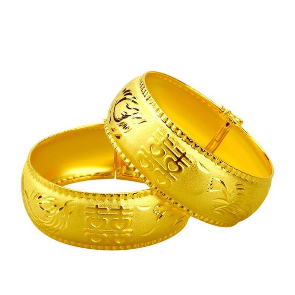 bangle 1pc luxury dragon and phoenix for women 24k gold thick gorgeous carved female bridal wedding bracelet jewelry gift, Black
bangle 1pc luxury dragon and phoenix for women 24k gold thick gorgeous carved female bridal wedding bracelet jewelry gift, Black