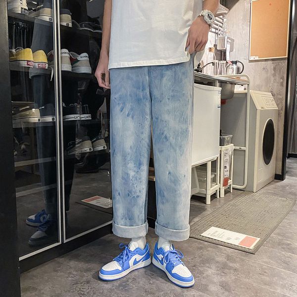 summer wide-leg jeans mens fashion retro harajuku jeans men streetwear loose hip-hop straight tie-dye denim trousers mens -2xl, Blue
summer wide-leg jeans mens fashion retro harajuku jeans men streetwear loose hip-hop straight tie-dye denim trousers mens -2xl, Blue