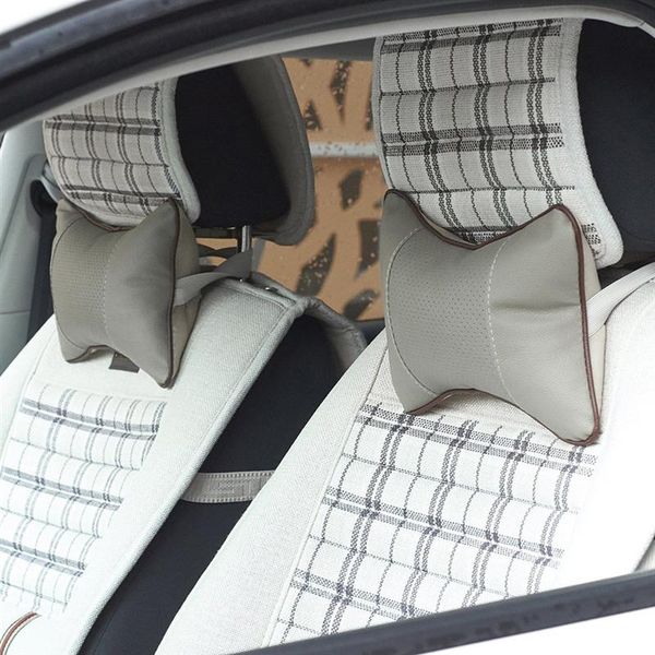 seat cushions car pu bone headrest neck pillow universal easy to install interior