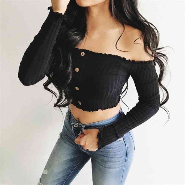 kayotuas women t-shirt fashion ladies skinny slim off-the-shoulder female long sleeve button streetwear 210522, White
kayotuas women t-shirt fashion ladies skinny slim off-the-shoulder female long sleeve button streetwear 210522, White