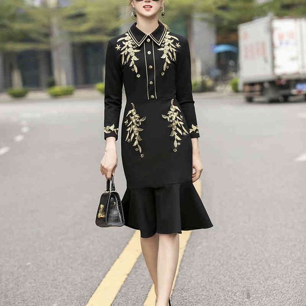 bodycon black patchwork embroidery print for women lapel collar long sleeve high waist mermaid es female fashion, Black;gray
bodycon black patchwork embroidery print for women lapel collar long sleeve high waist mermaid es female fashion, Black;gray