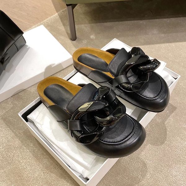 slippers jw big gold chain shoes, baotou half slippers, women's wear fashion metal thick soled lefu shoes, mueller lazy shoes zly, Black
slippers jw big gold chain shoes, baotou half slippers, women's wear fashion metal thick soled lefu shoes, mueller lazy shoes zly, Black