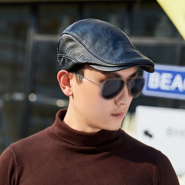 autumn winter pu leather golf beret cap adjustable hats men cowboy hat driving summer flat cabbie sboy caps visor outdoor, Black;white
autumn winter pu leather golf beret cap adjustable hats men cowboy hat driving summer flat cabbie sboy caps visor outdoor, Black;white