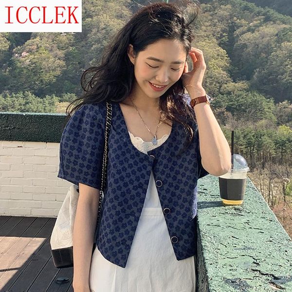 korean chic summer french crew neck single breasted loose casual versatile short sleeve daisy shirt women's jackets, Black;brown
korean chic summer french crew neck single breasted loose casual versatile short sleeve daisy shirt women's jackets, Black;brown