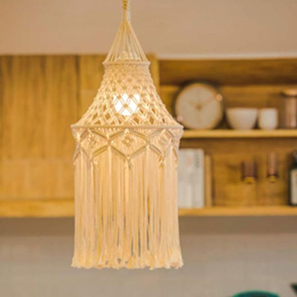 tapestries woven knitting tassel pendant ceiling light cover hand-knitted lampshade macrame tapestry hanging lamp for home bedroom decor
tapestries woven knitting tassel pendant ceiling light cover hand-knitted lampshade macrame tapestry hanging lamp for home bedroom decor