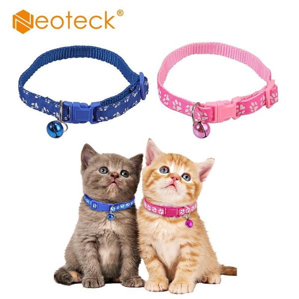 cat collars & leads neoteck 2 pcs adjustable cute printing kitten collar with small bell for cats colourful lightweight nylon fabric
cat collars & leads neoteck 2 pcs adjustable cute printing kitten collar with small bell for cats colourful lightweight nylon fabric