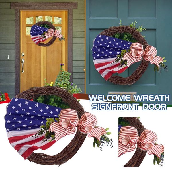 independence day wreath patriotic veterans garland for front door wall ornaments 4th of july gift home decor decorative objects & figurines
independence day wreath patriotic veterans garland for front door wall ornaments 4th of july gift home decor decorative objects & figurines