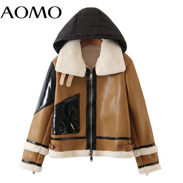 women's jackets aomo 2021 winter women brown fur faux leather hood jacket coat ladies thick warm oversized 8h164a, Black;brown
women's jackets aomo 2021 winter women brown fur faux leather hood jacket coat ladies thick warm oversized 8h164a, Black;brown