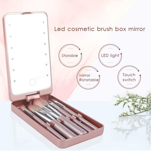 makeup brushes creative folding mirror with brush set led touch portable travel intelligent storage box light
makeup brushes creative folding mirror with brush set led touch portable travel intelligent storage box light