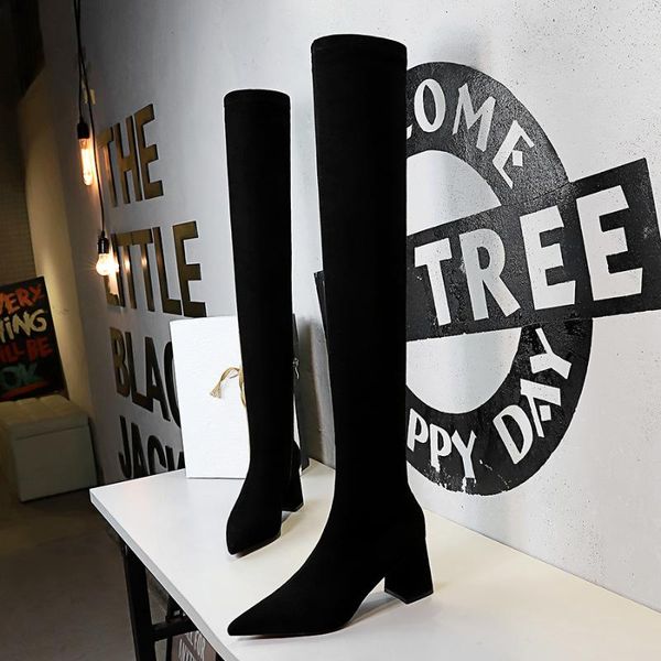 boots fashion knitting stretch high heels over the knee women pointed toe female black nightclub winter 2021
boots fashion knitting stretch high heels over the knee women pointed toe female black nightclub winter 2021