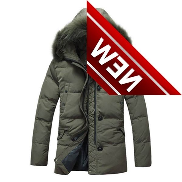 casual hooded winter coat men thick warm windproof jacket good quality with big fur collar down, Black
casual hooded winter coat men thick warm windproof jacket good quality with big fur collar down, Black
