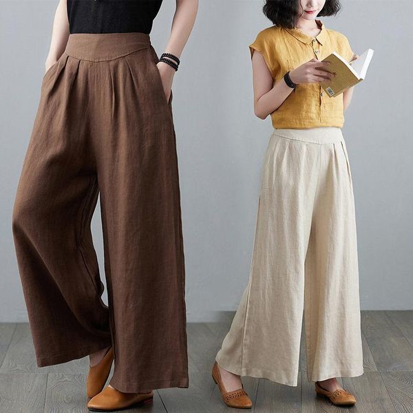 women's pants & capris autumn loose cotton linen trousers vintage women wide leg casual high waist streetwear stylish pantalon plus siz, Black;white
women's pants & capris autumn loose cotton linen trousers vintage women wide leg casual high waist streetwear stylish pantalon plus siz, Black;white