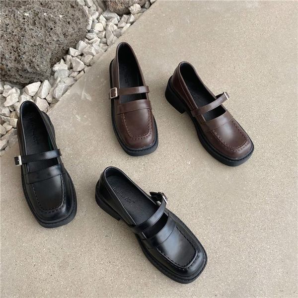 dress shoes boussac vintage square toe platform mary-janes women chunky heel british style loafers buckle strap high heels, Black
dress shoes boussac vintage square toe platform mary-janes women chunky heel british style loafers buckle strap high heels, Black