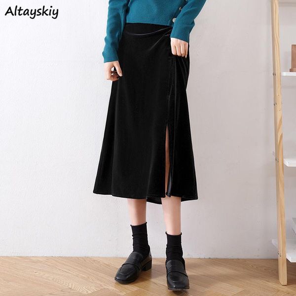 skirts women ins female pleuche classic chic ulzzang vintage solid mid-calf side-slit design temperament lady all-match, Black
skirts women ins female pleuche classic chic ulzzang vintage solid mid-calf side-slit design temperament lady all-match, Black