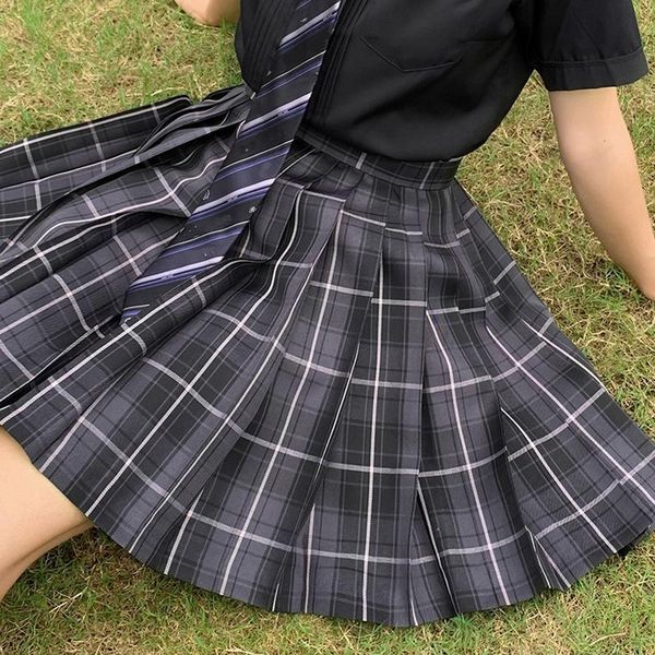 japanese jk high waist students women skirt school uniform pleated a line mini plaid harajuku preppy, Black
japanese jk high waist students women skirt school uniform pleated a line mini plaid harajuku preppy, Black