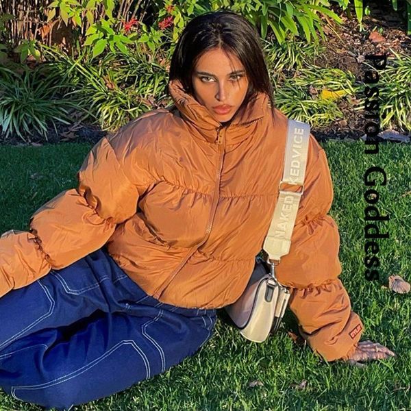 women's down & parkas autumn winter women loose puffer jacket thick warm bubble coats zipper cropped stand collar, Black
women's down & parkas autumn winter women loose puffer jacket thick warm bubble coats zipper cropped stand collar, Black