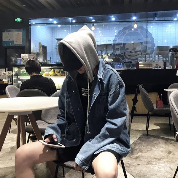 japanese hooded jacket men's korean style loose student trend all-match handsome denim jackets, Black;brown
japanese hooded jacket men's korean style loose student trend all-match handsome denim jackets, Black;brown