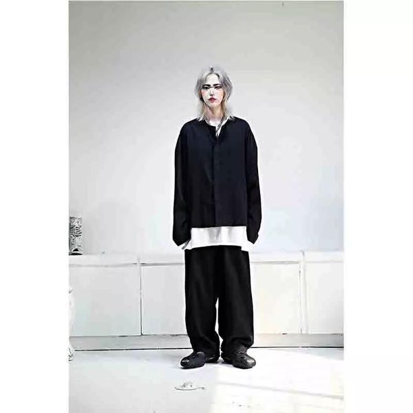 men's lace up loose fashion cotton wide leg pants versatile casual skirt personality, Black
men's lace up loose fashion cotton wide leg pants versatile casual skirt personality, Black