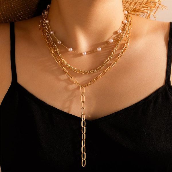 pendant necklaces vintage fashion geometry multilayer choker necklace for women boho punk gold thick chain faux pearls long chains jewelry g, Silver
pendant necklaces vintage fashion geometry multilayer choker necklace for women boho punk gold thick chain faux pearls long chains jewelry g, Silver