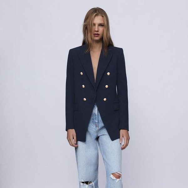 women's suits & blazers spring 2021 metal button casual suit jacket small wear, White;black
women's suits & blazers spring 2021 metal button casual suit jacket small wear, White;black
