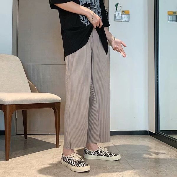men's pants summer pleated fashion khaki black casual men streetwear korean loose straight wide leg mens trousers yp95
men's pants summer pleated fashion khaki black casual men streetwear korean loose straight wide leg mens trousers yp95