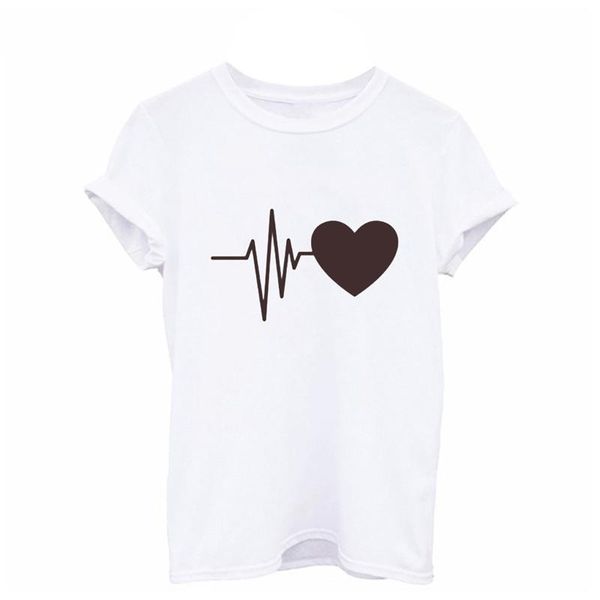 women's t-shirt ladies fashion round neck pullover short sleeve casual love print womens graphic female tee cloth #8, White
women's t-shirt ladies fashion round neck pullover short sleeve casual love print womens graphic female tee cloth #8, White