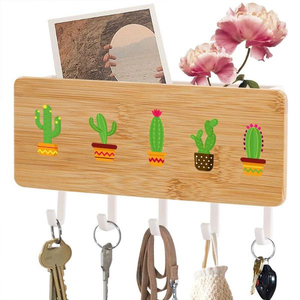 white bamboo wood key rack cactus pattern multifunctional entrance storage black hanger and wall decorative hook for home hooks & rails
white bamboo wood key rack cactus pattern multifunctional entrance storage black hanger and wall decorative hook for home hooks & rails