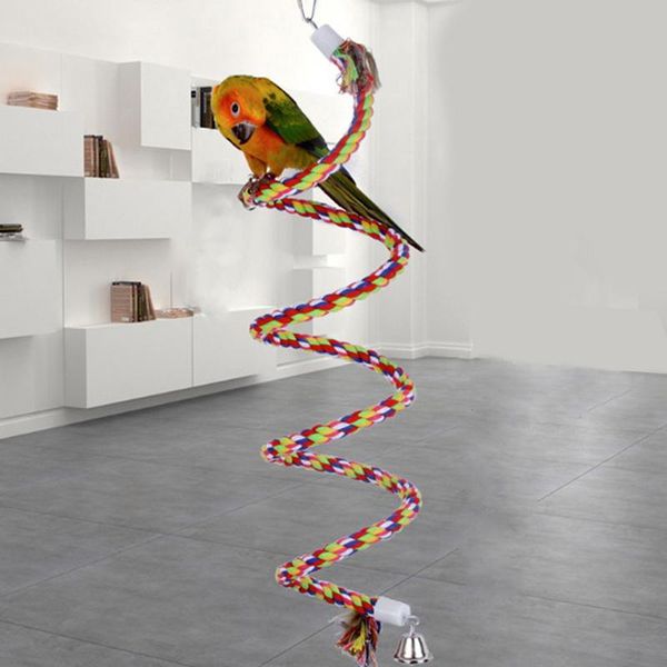 other bird supplies 50cm chewing bar parrot perch toy spiral cotton rope swing climbing standing toys with bell
other bird supplies 50cm chewing bar parrot perch toy spiral cotton rope swing climbing standing toys with bell