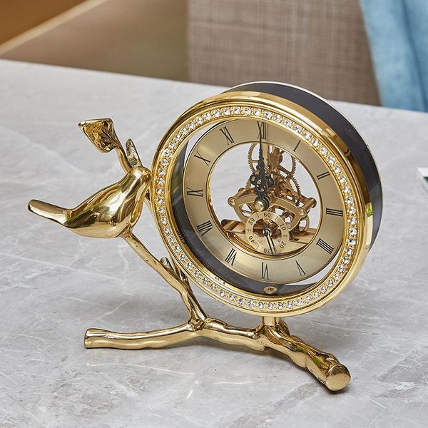 desk & table clocks light luxury pure copper bird's branches and leaves transparent movement living room clock ornaments
desk & table clocks light luxury pure copper bird's branches and leaves transparent movement living room clock ornaments