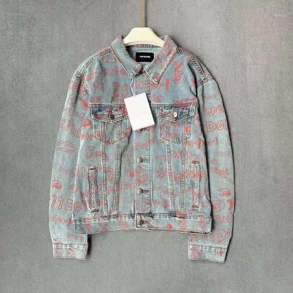 men's jackets men's casual brand fashion we11done graffiti letter print denim jacket coat clothing techwear, Black;brown
men's jackets men's casual brand fashion we11done graffiti letter print denim jacket coat clothing techwear, Black;brown